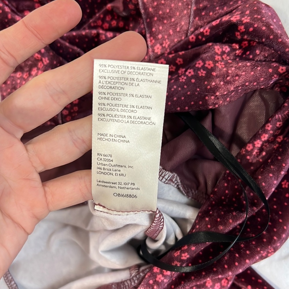 Free People Mulberry Floral Rosaline Velvet Flared Leg Jumpsuit - Picture 13 of 16